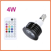Music Control RGB LED E14 AC85-265V 4W mini screw base 2 Million Colors 120level brightness Memorize and Restore Function