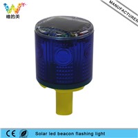 WDM iLED Solar Powered Easy Installment Warning Flashing Beacon Strobe  Light Blue