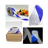 5cmx10m Shining Reflective Warning Self-Adhesive Stikcer with Blue White Color for Car