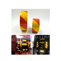 5cmx5m Small Shining Square Self-Adhesive Reflective Warning Tape with Yellow Red Color for Car &amp;amp;amp; Motorcycle
