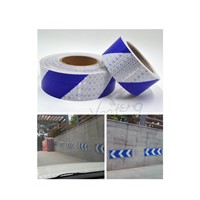 5cmx5m Small Shining Square Self-Adhesive Reflective Warning Tape with Blue White Color for Car AND Motorcycle