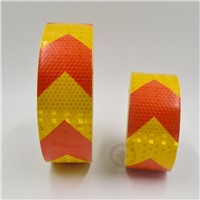 5cmx3m Small Shining Square Self-Adhesive Reflective Warning Tape with Yellow Red Color Arrow Printing for Car