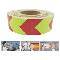 5cmx5m NEW yellow red arrow PET Reflective Tape Reflective Safety Warning Tape Good Viscous Waterproof Long Service Life