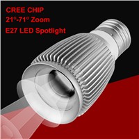 New Zoom 3W Led Spot Light Cob Cree Chip E27 Spot Led Spotlight 3000K 6000K Bulb Lamp Museum Cabinets Lighting 110V 220V