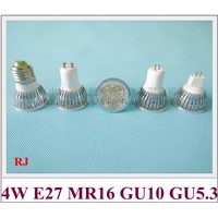 spotlight high power LED chip spot light 4 led 4W LED bulb E14 / E27 / GU10 / GU5.3 spotlight AC85-265V lathe profile aluminum