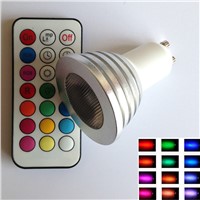 AC85-265V 4W RGB LED Spot Light GU10 Socket 2 Million Colors Changing
