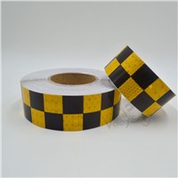 5cmx5m Shining Yellow Black Color Square Self-Adhesive Reflective Warning Tape for Body Signs