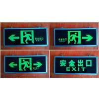 Night Dark Fluorescent Corridor Fire Safety Signs Channel Security Traffic Sign