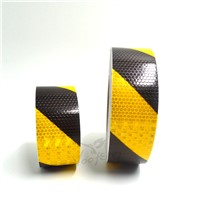 5cmx3m Small Shining Self-Adhesive Reflective Warning Tape with Yellow Black ColorTtwill Printing for Car AND Motorcycle