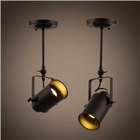 HGhomeart Retro American Industrial Wind Track Light Living room bar exhibition hall personalized LED clothing store spotlights