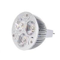 3W 12-24V MR16 Warm White 3 LED Light Spotlight Lamp Bulb only