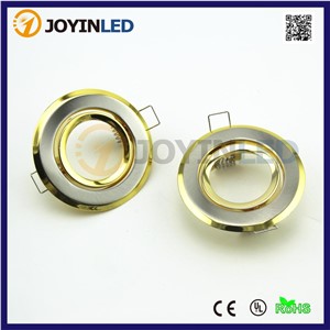 Free Shipping 10pcs/lot Golden Circle Fitting Kits Gu10/mr16/GU5.3 Led Spotlight Frame Fixtures