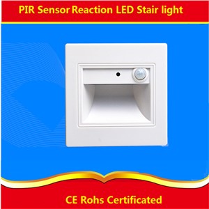 2pcs/lot 0.6W PIR Sensor led stair light ,IR and light reaction led footlight for corridor,stairs,passway