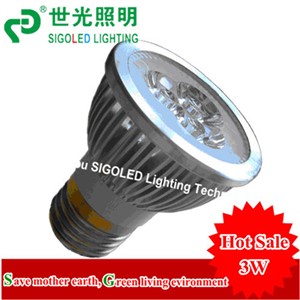 free shipping-led spotlight spot light 3W E27-super right115-125lm, 45mil USA BRIDGELUX CHIP.SHIP ASAP