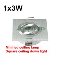 Cheap promotion AC85-260V 1x3W Super mini led spotlight home bulb lamp square