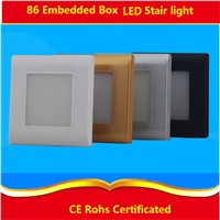 2pcs/lot 0.6W /2.5W  led stair light ,Night Lamp withcover, led footlight for corridor,stairs,passway,bathroom