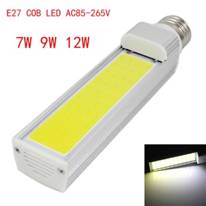 1PCS   E27 G24 7W 9W 12W AC110V 220V  New COB LED horizontal lamp Perfect to replace the traditional tungsten filament lamp