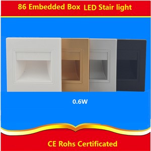 2pcs/lot 0.6W /1.5W/2.5W 85-265Vac led stair light ,Night Lamp for 86 box, led footlight for corridor,stairs,passway,bathroom
