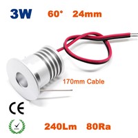 3W 240Lm 60 Degree LED Downlight Lighting With 500mm Cables Home Bed Room Enevgy Saving Lights CE RoHS