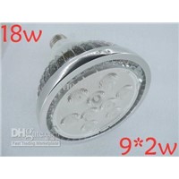 3pcs/lots E27 18w 9*2w Fins shell with lens cover, led par light/led par38 lamp bulb,3years warranty.