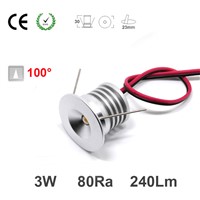 New Fashion Mini 12pcs 3W 240Lm 23mm Led Lamps Downlight Light 80Ra Home Cabinet and Stair Lights CE RoHS