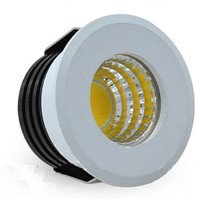 3W Cob Mini Led Spot Light In Ceiling Cabinet  AC85-265V White/Warm White Round Shap