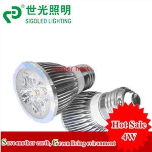 free shipping-led spotlight spot light 4W  E27-super right115-125lm, 45mil USA BRIDGELUX CHIP.SHIP ASAP