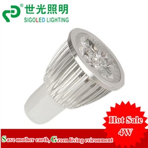 free shipping-led spotlight spot light Gu10 base  4W-super right115-125lm, 45mil USA BRIDGELUX CHIP.SHIP ASAP