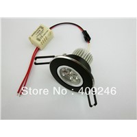Black shell Bright Mini Led ceiling light 3x1W LED Fixture Bulb Down Recessed Lamp AC85~265V AC110V 220V 240V