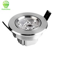 Adjustable Angle 3W LED Spotlight High Brightness Silver LED Spot light Recessed