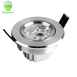 Adjustable Angle 3W LED Spotlight High Brightness Silver LED Spot light Recessed