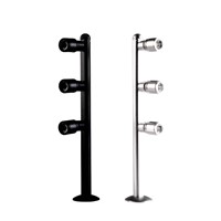 12V input 3W/4W LED spotlight 4pcs Desk Stand Pole Post Lamp Spot light Jewelry Phone Store Showcase Display light silver black