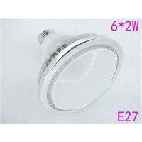 3pcs/lots fins shell with white color cover,12w E27 6*2w led par light,led par30 light bulb,led spotlight,ce POWER
