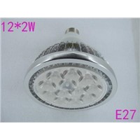 NEW 1pcs/lots Fins shell LENS COVER with nice power,24w e27 12*2w led par light/led par38 lamp bulb,led spotlights