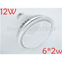 NEW fins shell with white color cover,12w E27 6*2w led par light,led par30 light bulb,led spotlight,ce POWER