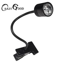 CrazyGood Black 3W Wall Sconce Flexible 40cm tube Spot light with Switch on/off Led Wall Light Lamp for Bedroom Reading Bathroom