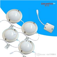 TOP selling DC 12v 4pcs/lots 1.7W 110LM with 21pc 3528 type leds,LED Puck/Cabinet Light,LED spotlight +1pc connector wire