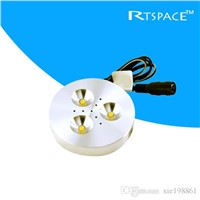 HOT selling input DC 12v 3W LED Puck/Cabinet Light,LED spotlight(non power),free shipping