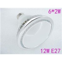 new shell with white color cover,12w E27 6*2w led par light,led par30 light bulb,led spotlight,ce POWER,6pcs/lots
