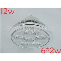 6pcs/lots best-Top-Kind,fins shell(lens),12w GU10 6*2w led par light,led par30 light bulb,led spotlight,ce POWER