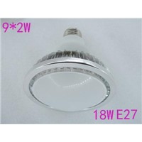 New Fins shell white cover with nice power,18w e27 9*2w led par light/led par38 lamp bulb,led spotlights