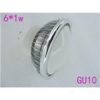 best-Top-Kind,fins shell with white color cover,GU10 6*1w led par light,led par30 light bulb,led spotlight,ce POWER