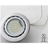 Recessed installation DC 12v 1pcs/lots 1.5W LED Puck/Cabinet Light,LED spotlight with 18pcs 3528 leds