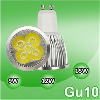 1PC New Nice Super Bright Light 9/12/15W GU10 LED Bulb Energy-saving Pure/Warm White 220V Led Spotlights Lamp Home HQ