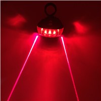 Bicycle LED Light 2 Lasers Night Mountain Bike Tail Light Taillight MTB Safety Warning Bicycle Rear Light Lamp Bycicle Light
