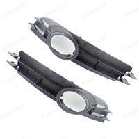 2pcs Black Front car Fog Light Grill for A/udi A6 2005 2006 2007 2008 Lamp Grille Auto Accessories 4F0807681A 4F0807682A