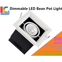 Dimmable 9W LED Bean Pot Light LED Grille Lamp Highlighted AC85-265V LED Bean Gallbladder Lamp CE 900LM Home Lighting 4PCs/Lot