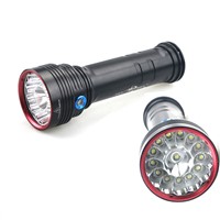 20000 Lumen 14x Cree Xm-l T6 Waterproof Tactical 3 Modes Titanium LED Lamp Light Powerful Flashlight Torch for Hiking, Camping