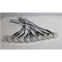 THTMH 20X Mini amber 3/4&amp;amp;quot; Round Side 3 LED Marker Trailer Bullet Clearance License clear Light