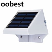 oobest New 4 LED Outdoor Solar Light Led Wall Mount Security Lamp Waterproof Motion Sensor Garden Light Patio Path Fence Lamp